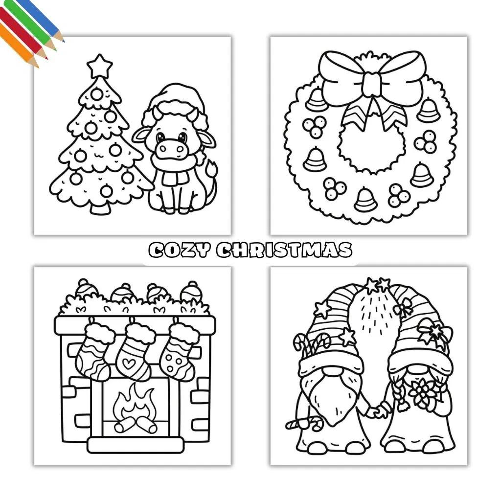 43 Cozy Christmas Coloring Pages (Free Printables Pdf) with Cozy Christmas Coloring Pages
