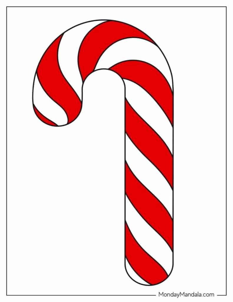 44 Candy Cane Templates (Free Pdf Printables) with Candy Cane Printable