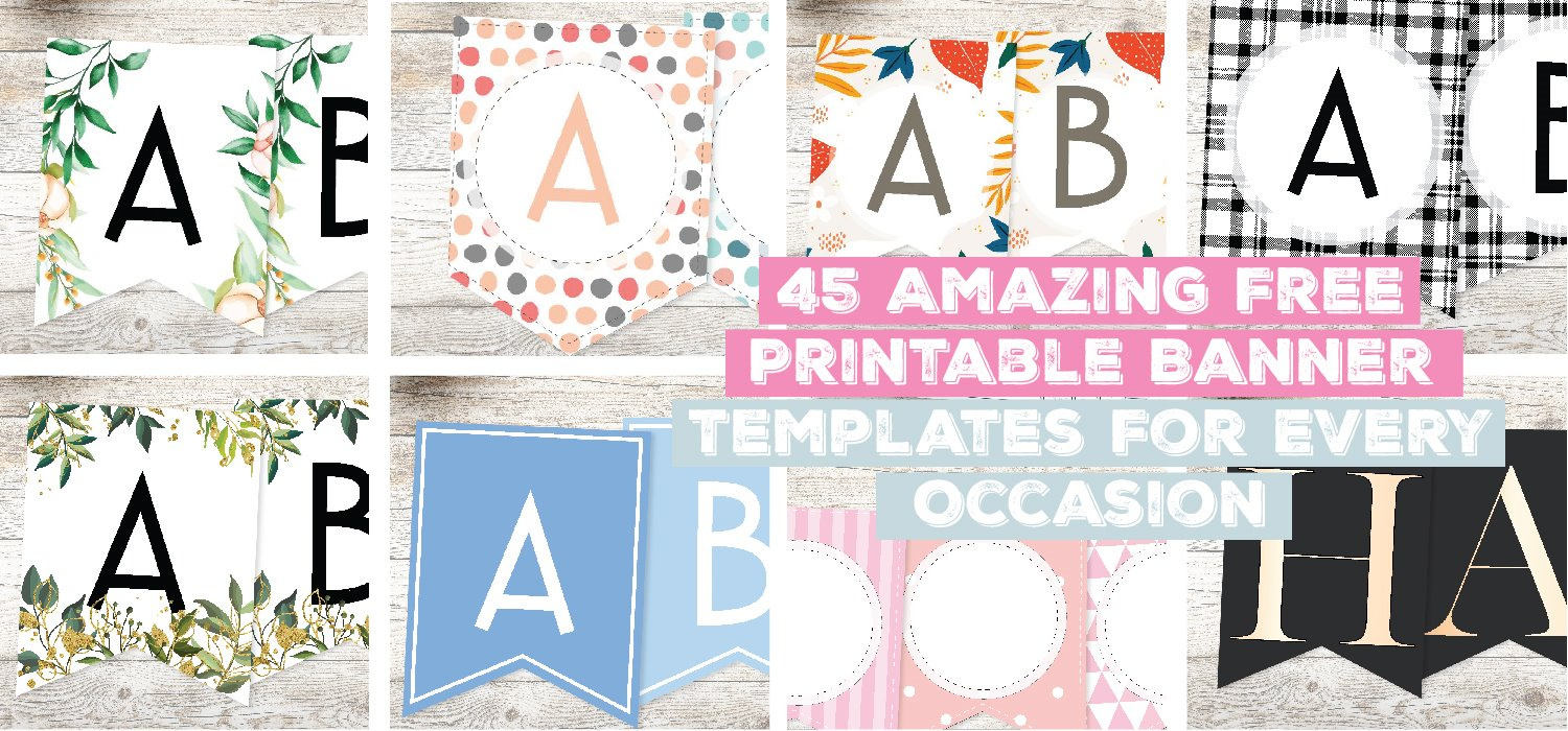 45 Amazing Free Printable Banner Templates For Every Occasion in Free Printable Bunting Letters Template