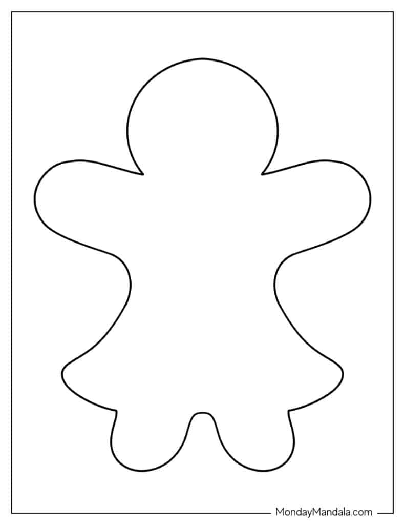 48 Gingerbread Man Templates (Free Pdf Printables) intended for Gingerbread Girl Cutout Printable