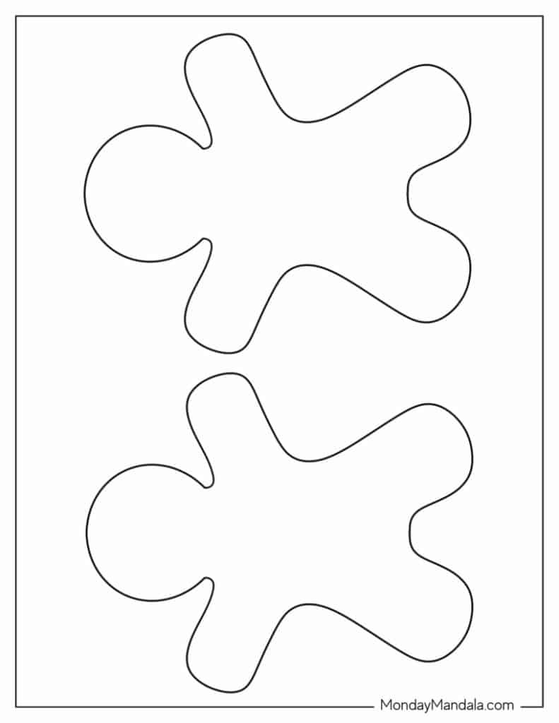 48 Gingerbread Man Templates (Free Pdf Printables) with Gingerbread Outline Printable