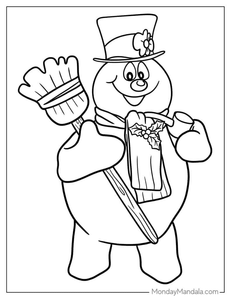 48 Snowman Coloring Pages (Free Pdf Printables) in Printable Snowman For Coloring