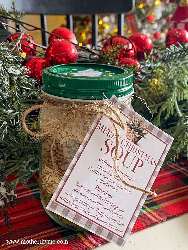 5 Christmas Gift In A Jar Ideas + Free Printable Tags! - Mother Thyme throughout Christmas Gifts in a Jar Recipes with Printable Tags