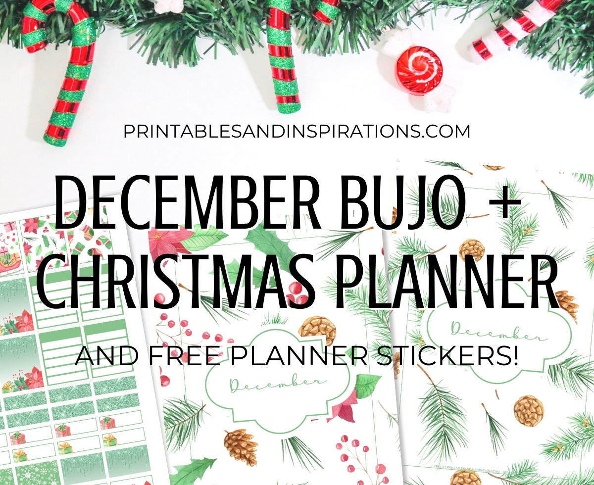 5 Free December Bullet Journal / Christmas Planner Printables within Christmas Bullet Journal Printable