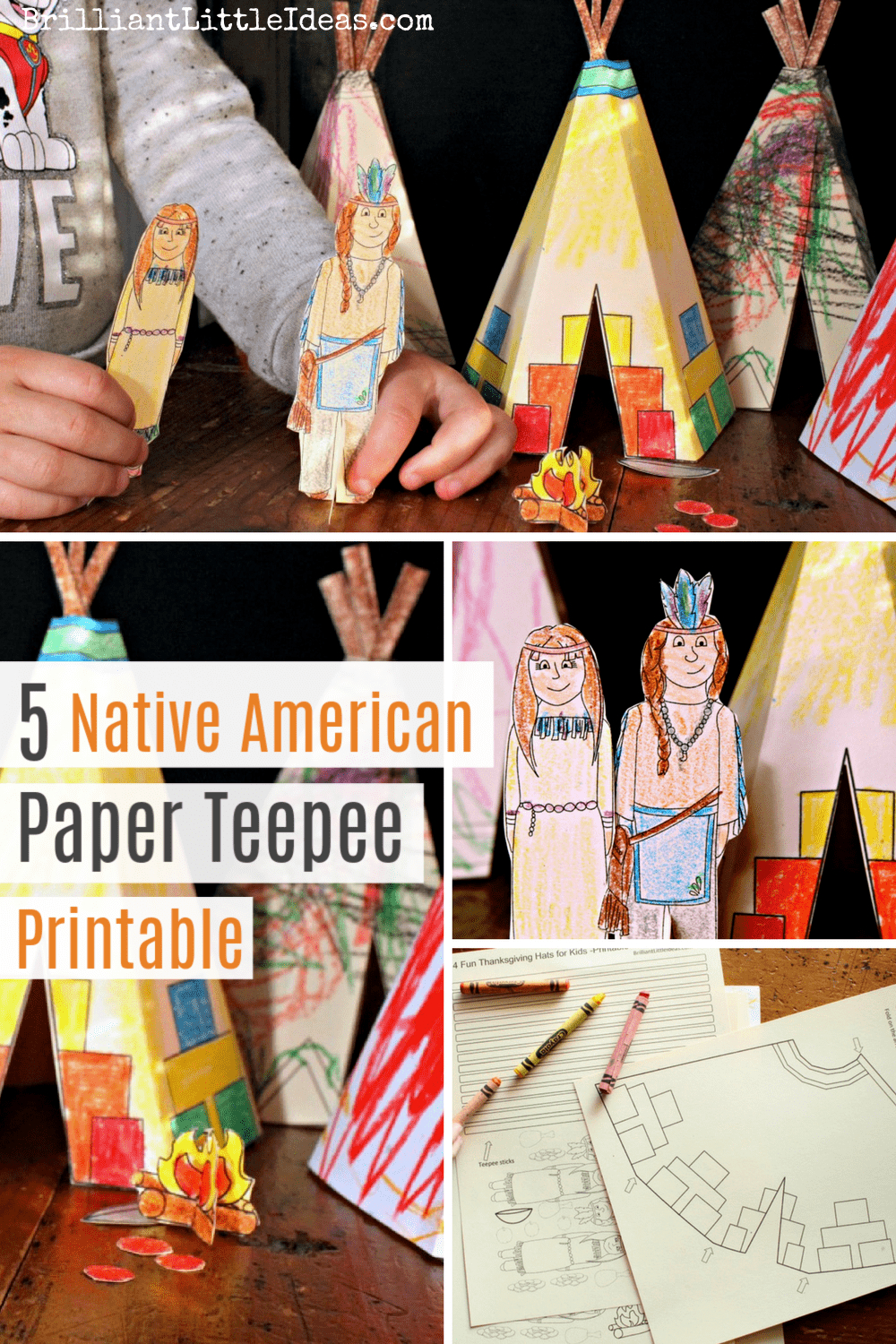 5 Native American Teepee Printable | Brilliant Little Ideas in Free Printable Teepee