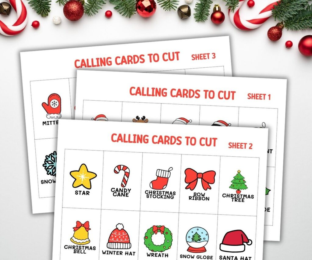 50 Free Printable Christmas Bingo Game For Kids &amp;amp; Adults in 50 Printable Christmas Bingo Card Free