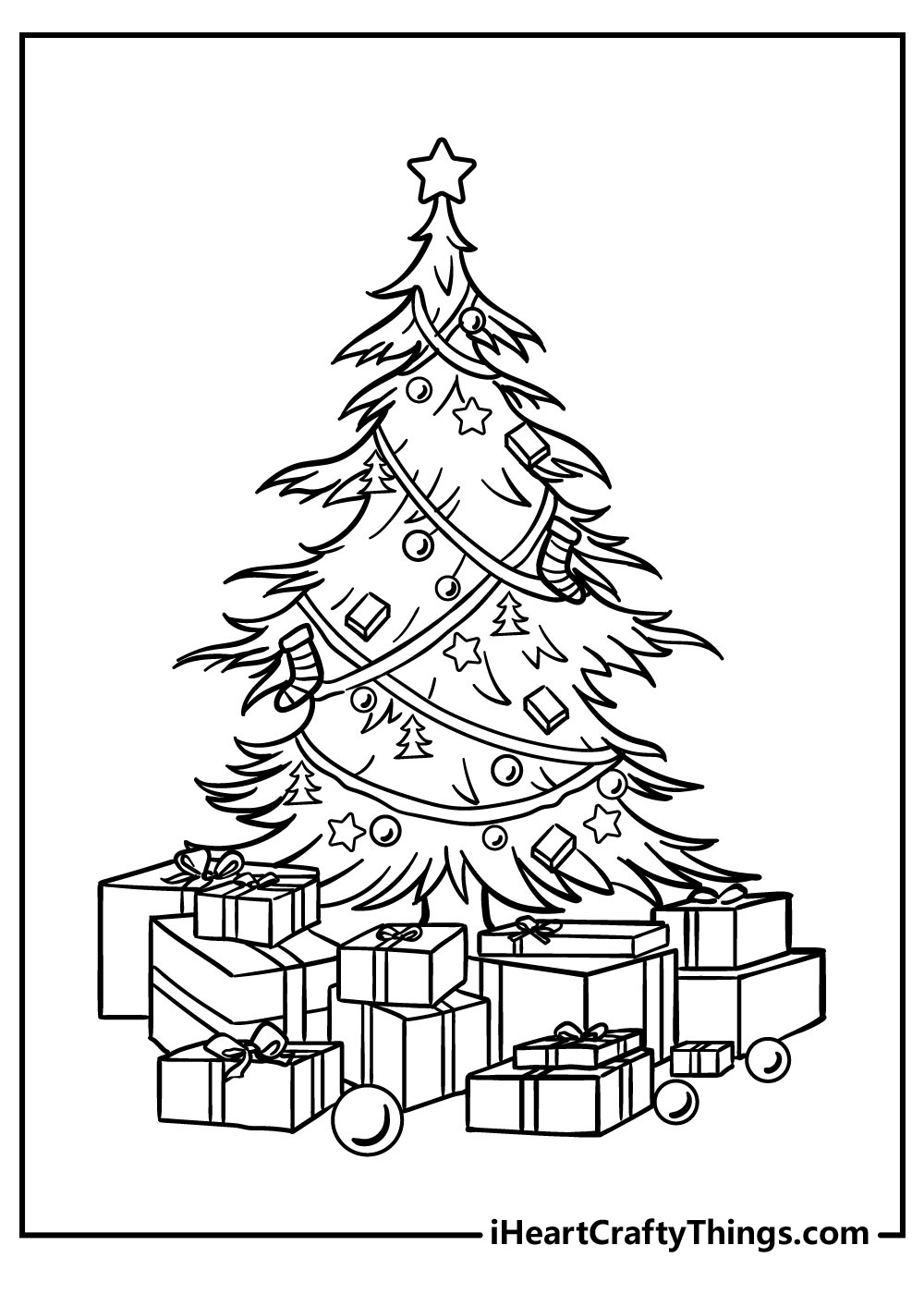 51 Christmas Tree Coloring Pages (100% Free Printables) within Printable Picture Of A Christmas Tree