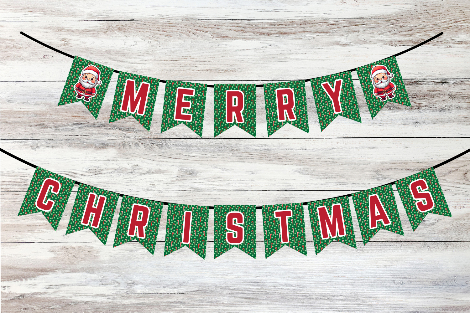 6 Cute Merry Christmas Banners (Free Printables) - Cassie Smallwood pertaining to Christmas Bunting Printable Free
