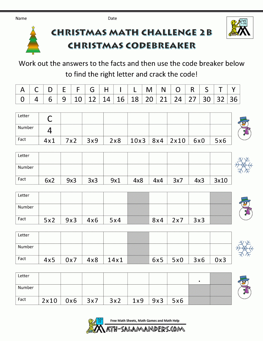 60 Christmas Math Worksheets For Kids throughout Christmas Algebra Worksheets