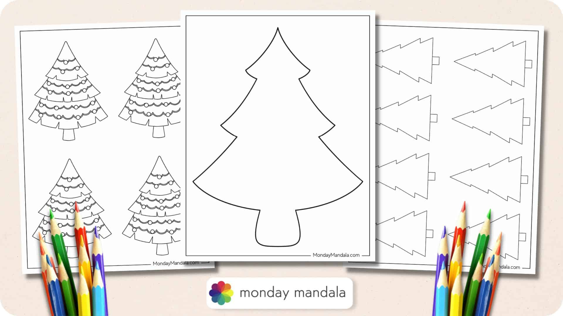 60 Christmas Tree Templates (Free Pdf Printables) pertaining to Big Printable Christmas Tree