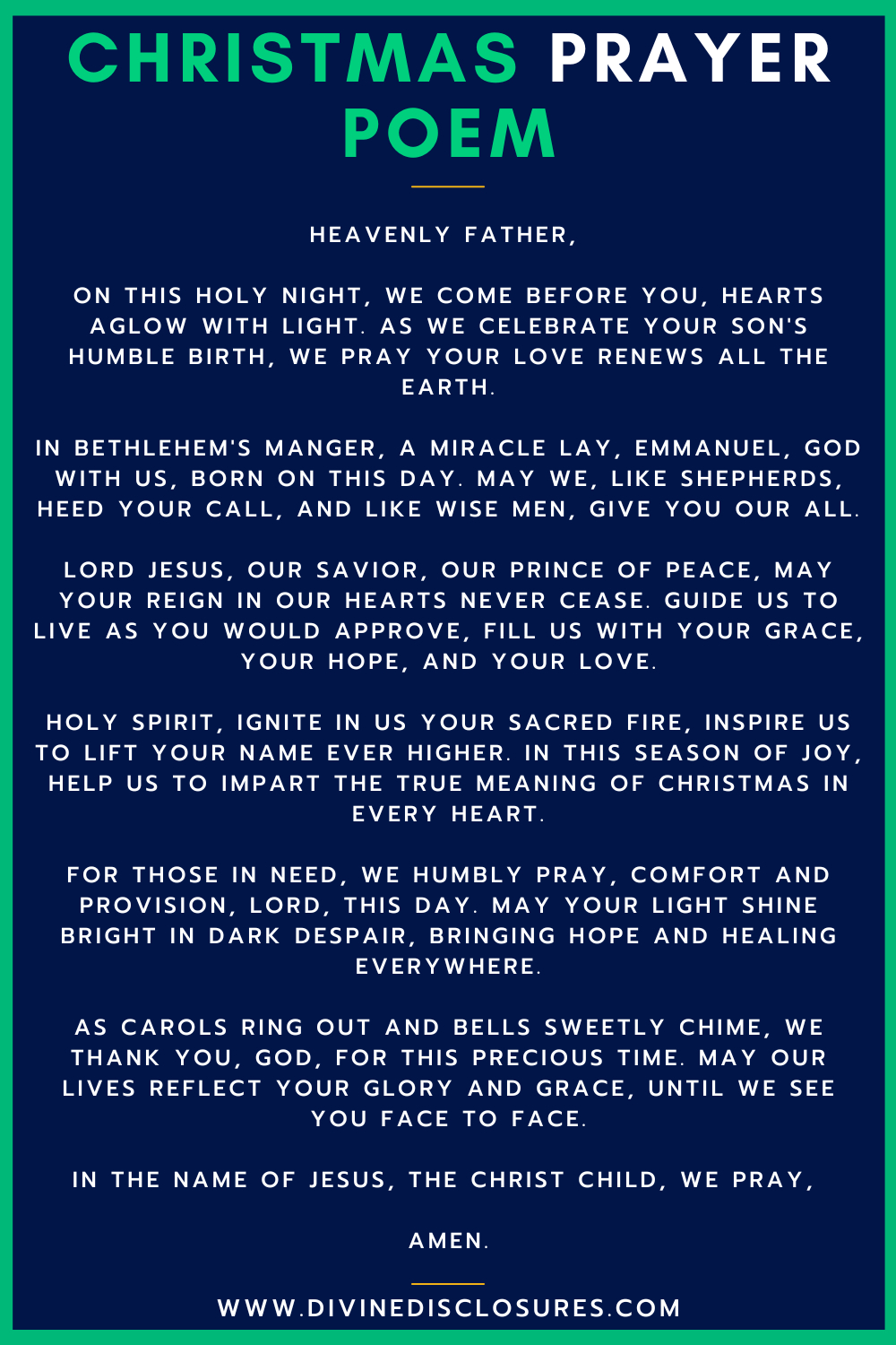 60+ Powerful Christmas Prayers And Blessings For 2025 throughout A Christmas Prayer Poem Printable