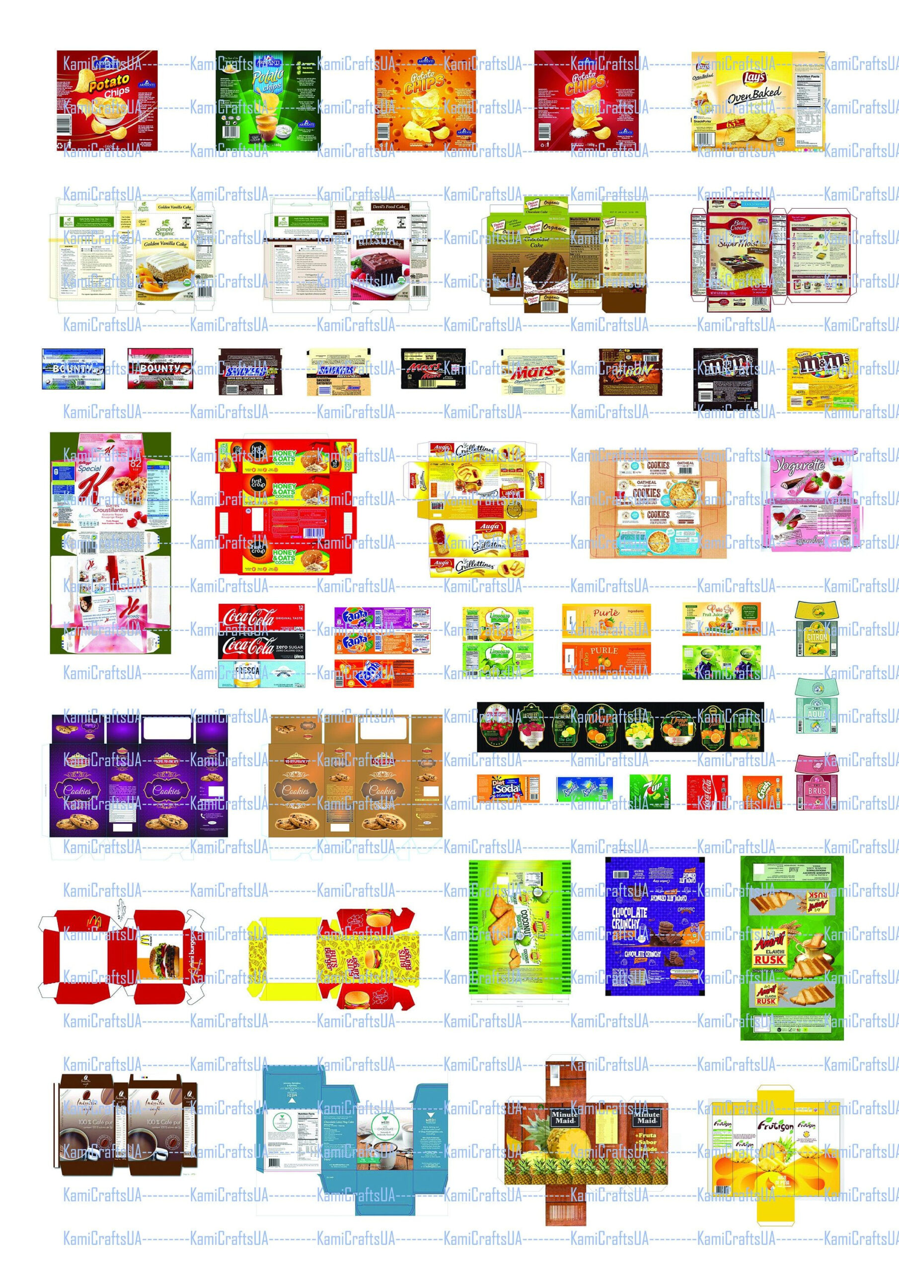 60 Printable Miniature Food Packaging For Miniature Dollhouse 1:12 inside Free 1-12 Scale Printables Food