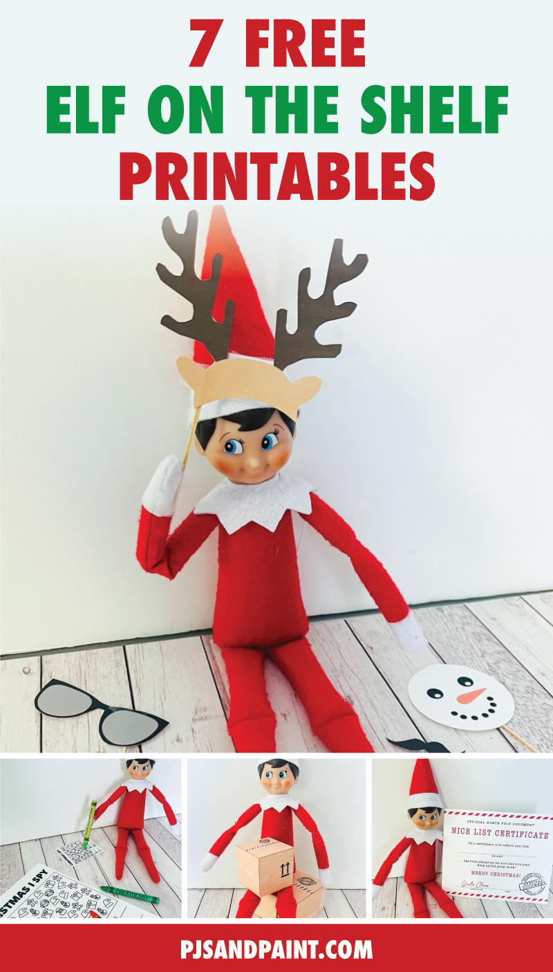 7 Days Of Free Printable Elf Props - Pjs And Paint intended for Printable Elf On The Shelf Props