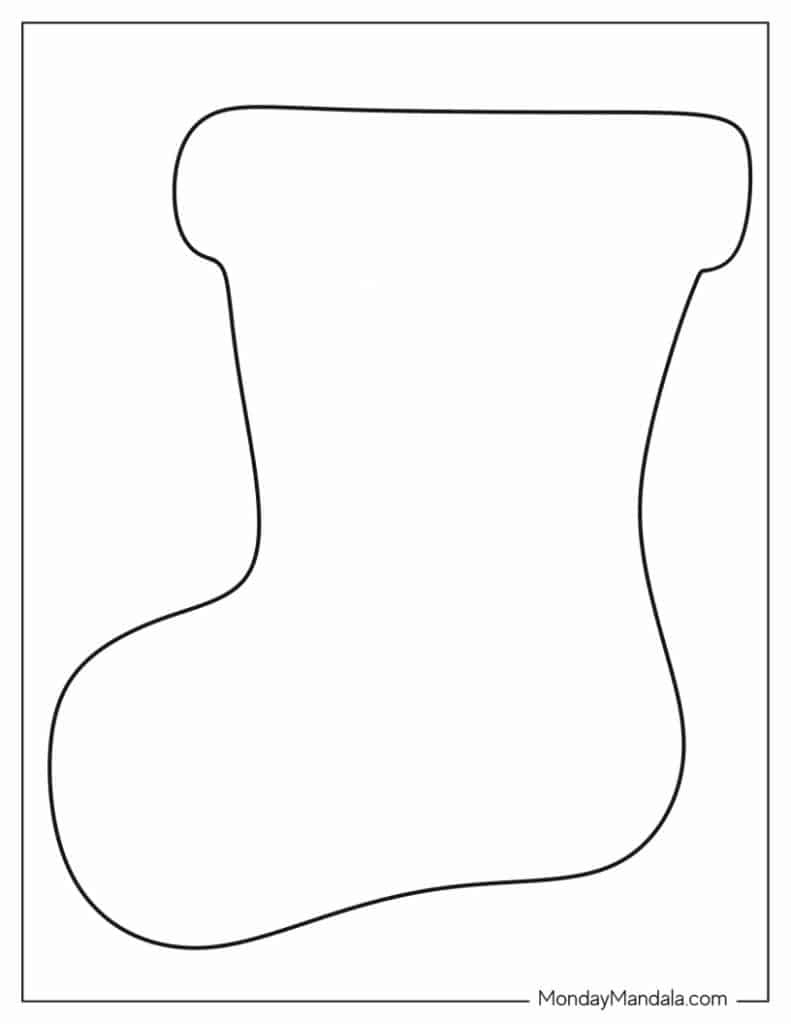 70 Christmas Stocking Templates (Free Pdf Printables) intended for Template Print Printable Christmas Stocking Pattern