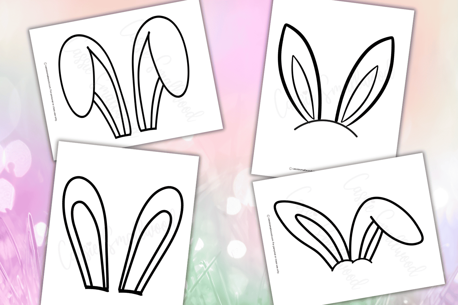 8 Cute Bunny Ear Templates - Cassie Smallwood within Free Printable Easter Headband