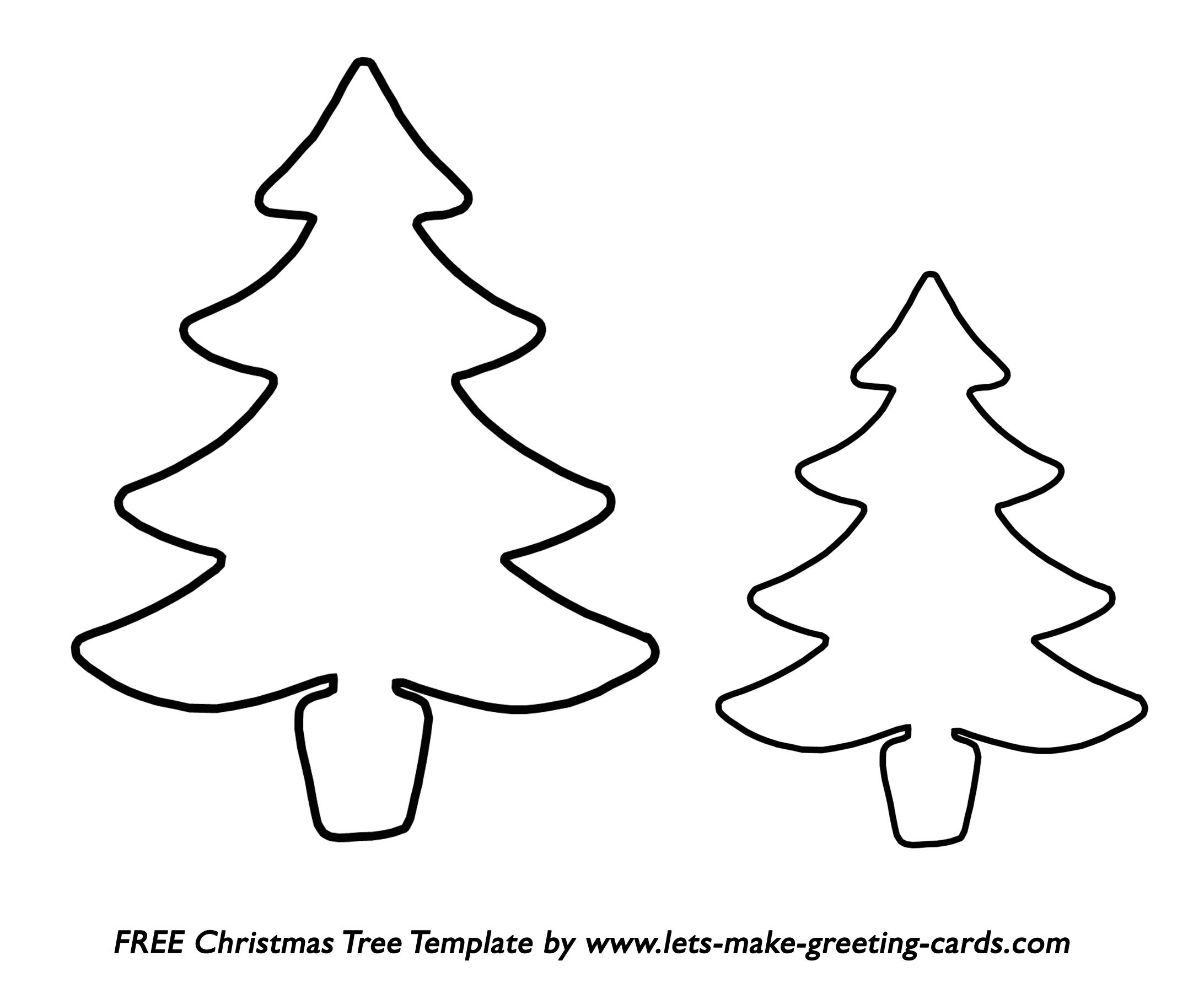 8 Free Christmas Tree Templates intended for Printable Christmas Tree Cut Out