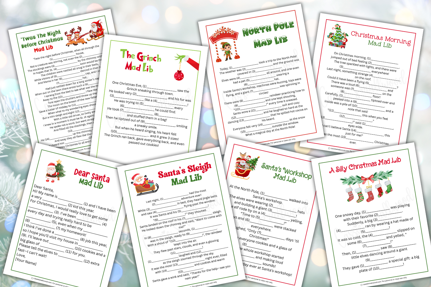 8 Fun Christmas Mad Libs For Kids (Free Printable) - Cassie Smallwood in Twas the Night Before Christmas Mad Libs Free Printable
