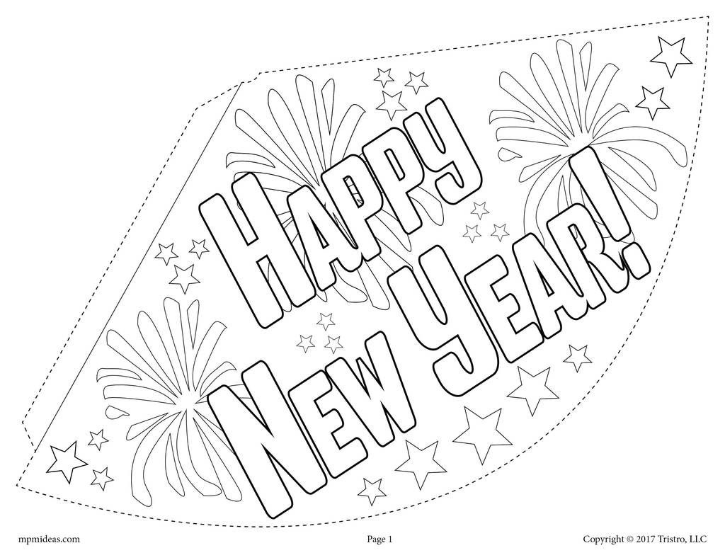 8 New Year Art Ideas | New Year&amp;#039;S Crafts, New Years Activities pertaining to Printable New Years Eve Hat