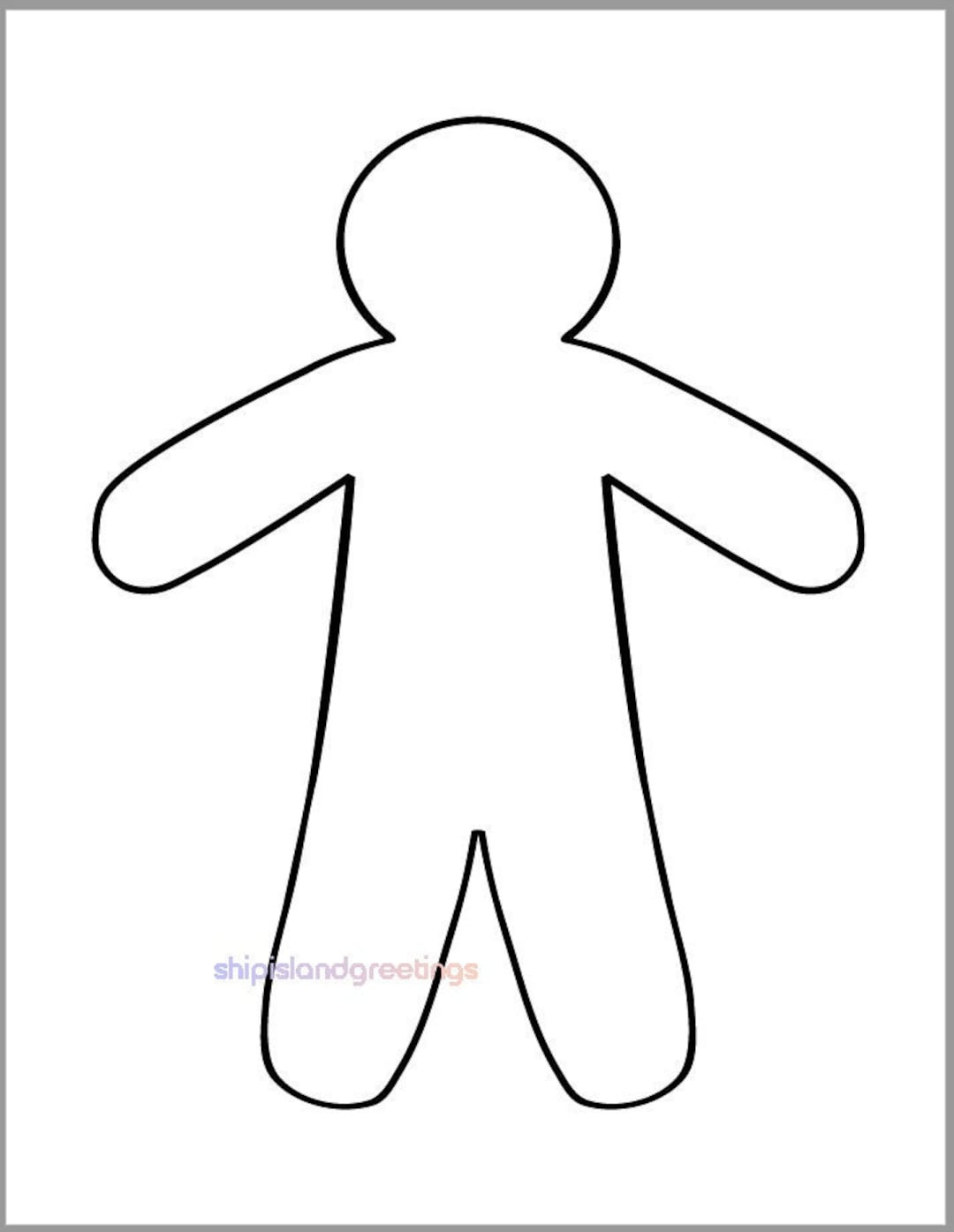 9 Inch Gingerbread Man Template-Printable Gingerbread Man intended for Gingerbread Man Cutout Printable