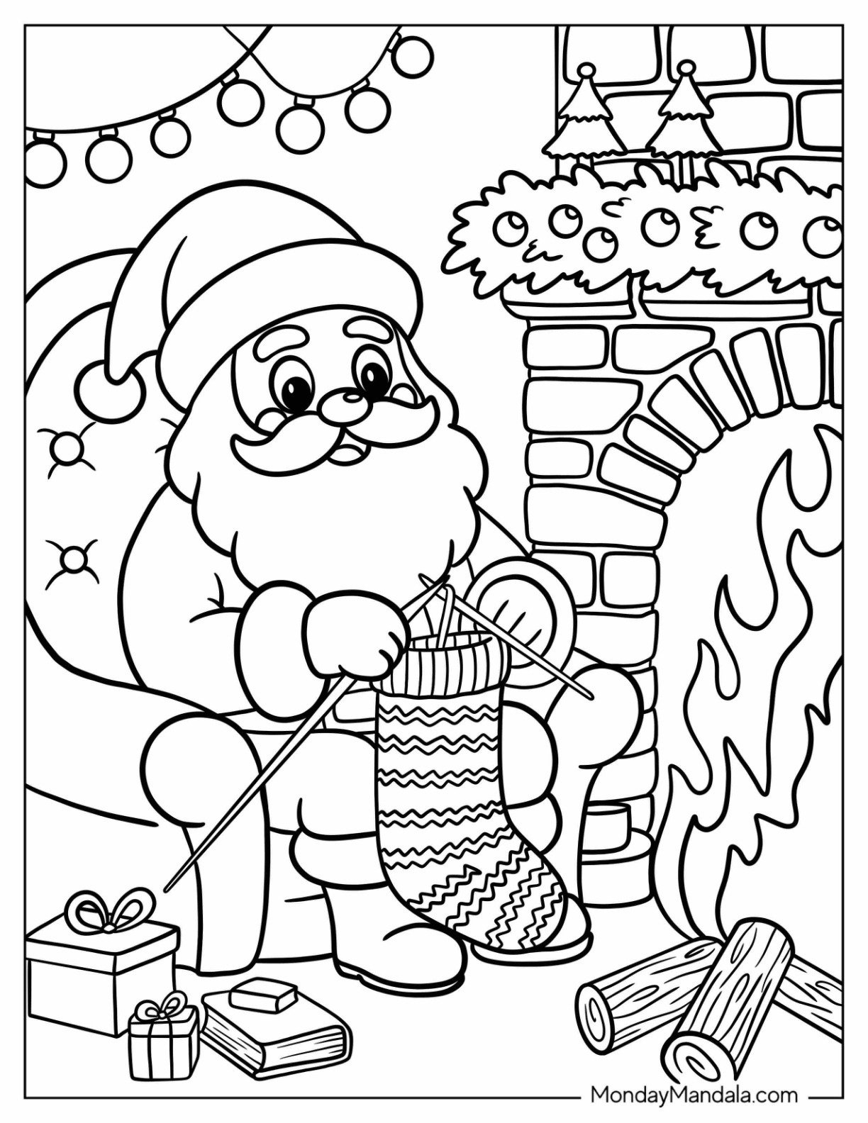 94 Santa Coloring Pages (Free Pdf Printables) with Santa Outline Printable