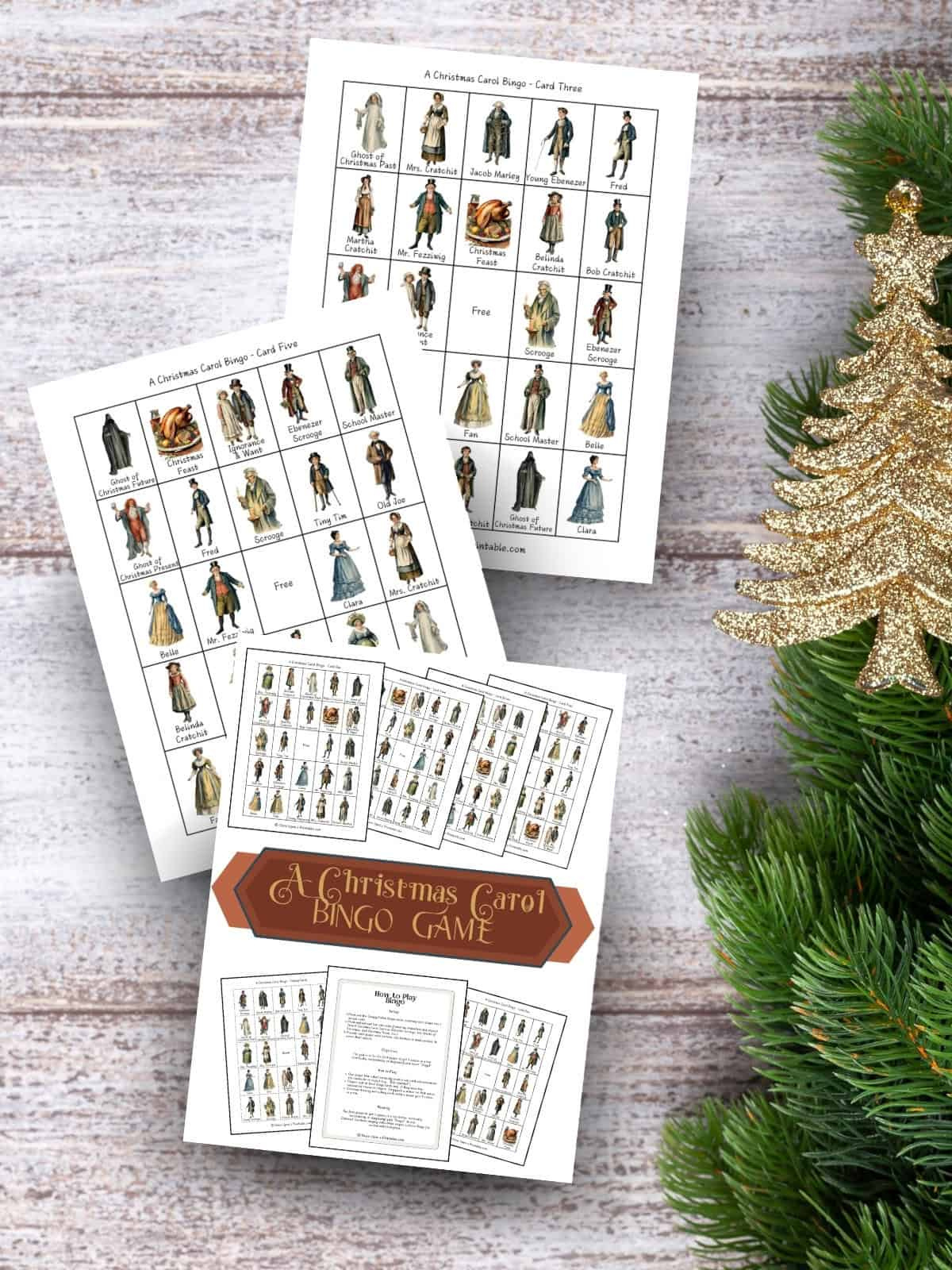 A Christmas Carol Bingo Game (Free Printables) - Once Upon A Printable with regard to Free Printable Christmas Carol Bingo