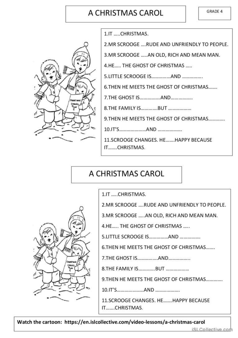 A Christmas Carol: English Esl Worksheets Pdf & Doc regarding A Christmas Carol Worksheets