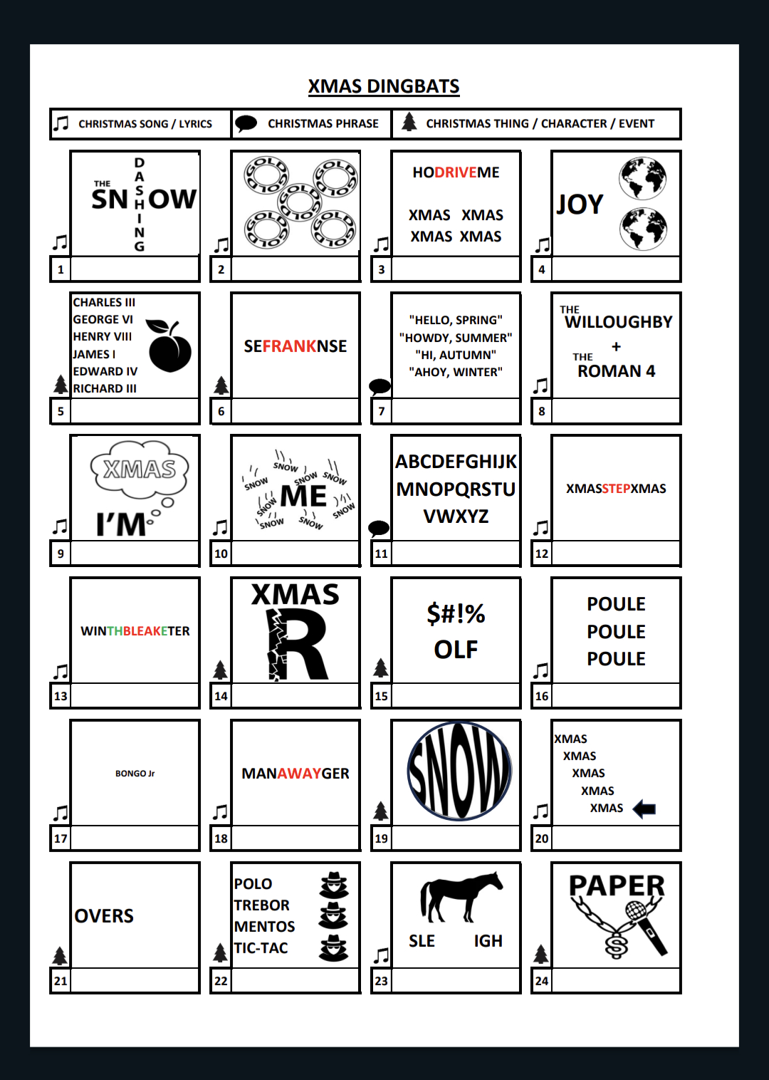 A Christmas Dingbats I Made. : R/Puzzles with regard to Christmas Dingbats with Answers Free Printable