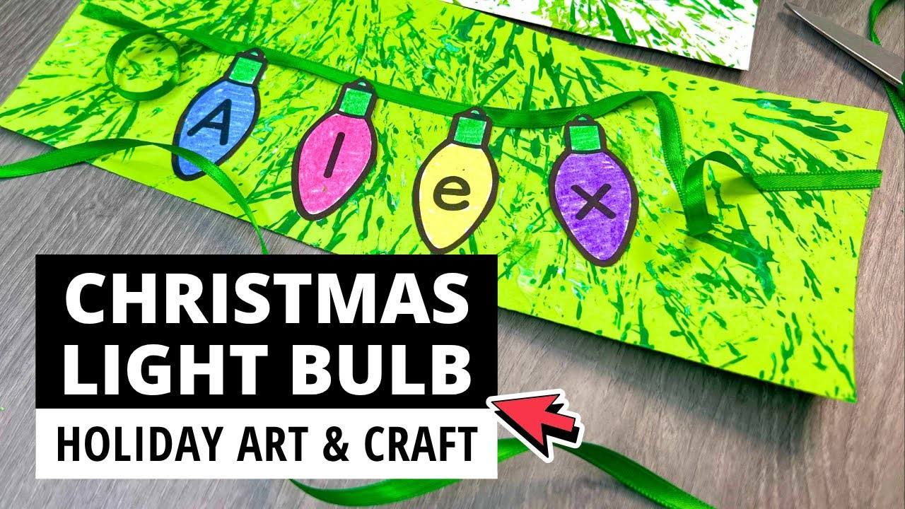 A Cute Christmas Light Name Craft For Holiday Fun pertaining to Christmas Light Name Craft Free Printable
