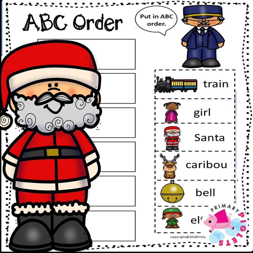 Abc Order Worksheets Christmas Alphabetical Order - Classful throughout Christmas Abc Order Printable