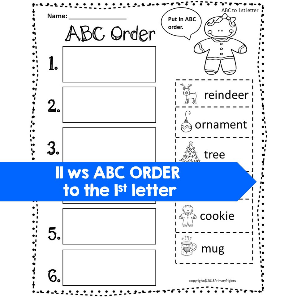 Abc Order Worksheets Christmas Alphabetical Order - Classful with regard to Christmas Abc Order Printable