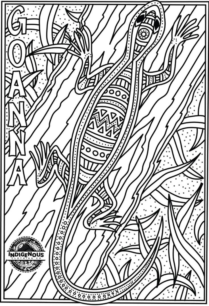 Abstract Design Coloring Page With Lines And Swirls in Free Printable Aboriginal Colouring Pages