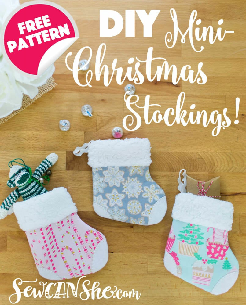 Adorable Mini Christmas Stocking Free Sewing Pattern in Printable Mini Christmas Stocking Pattern
