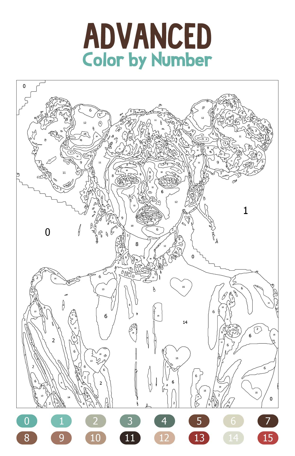 Advanced Colornumber - 20 Free Pdf Printables | Printablee within Hard Color By Number Free Printables