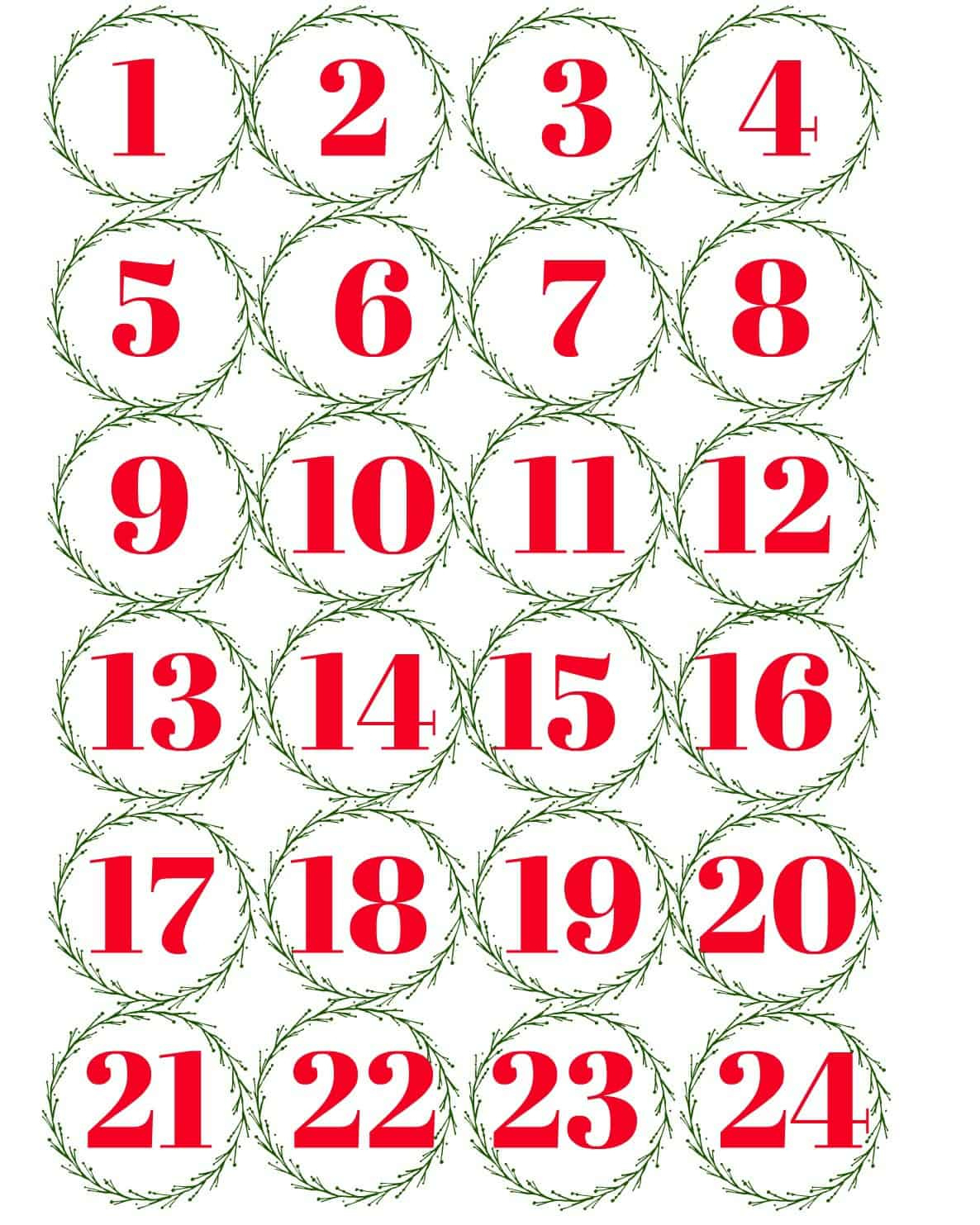 Advent Calendar Bags And Printable Numbers - Thistle Key Lane with regard to Christmas Calendar Numbers Printable