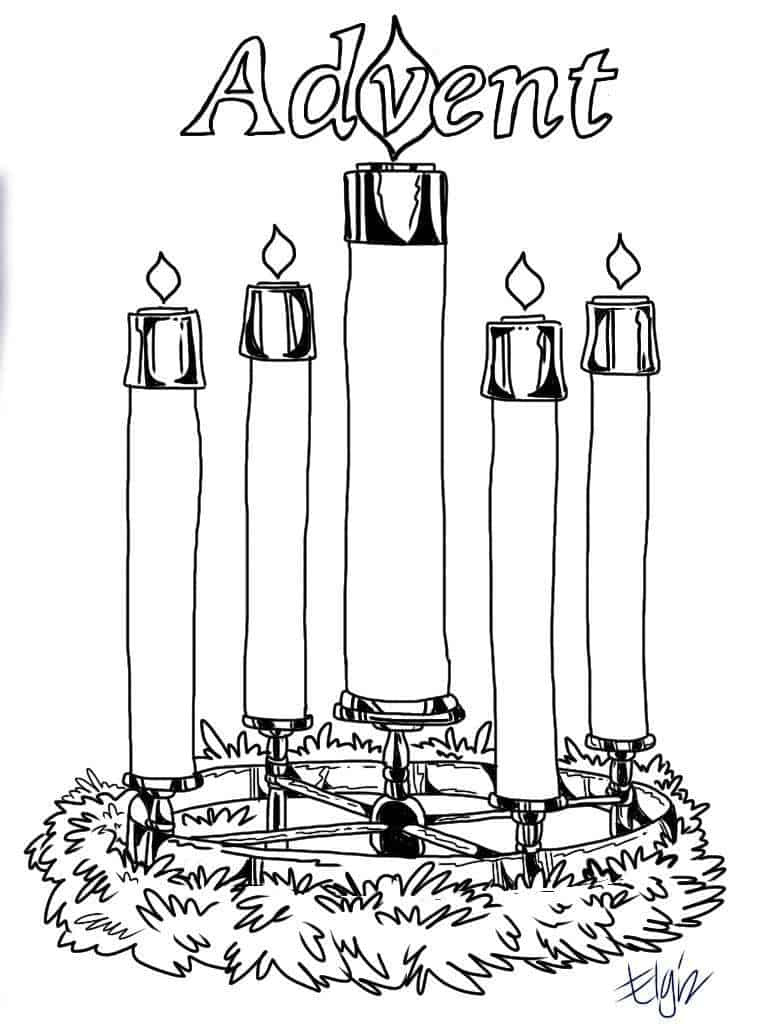 Advent Candles Coloring Pages - Ministry To Children within Advent Coloring Pages Printable