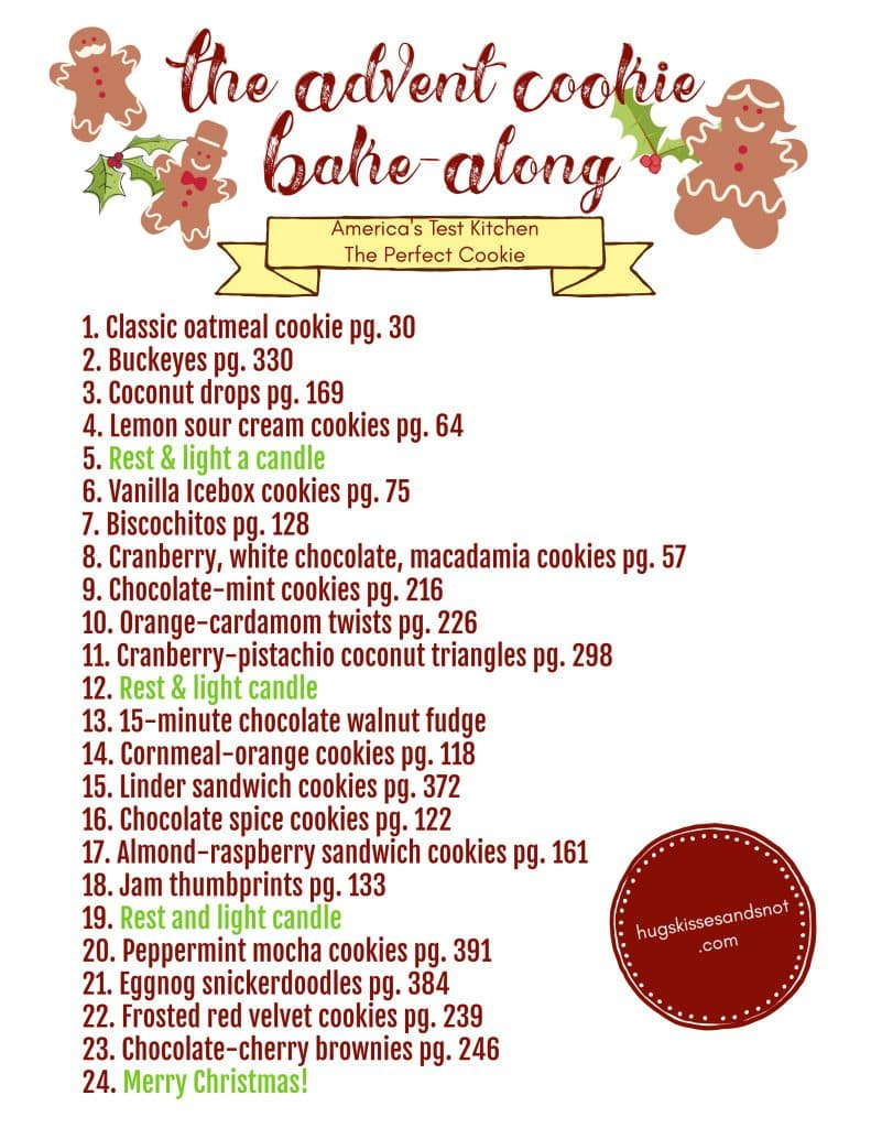 Advent Cookie Baking And Printable - Hugs, Kisses And Snot throughout Christmas Baking List Printable