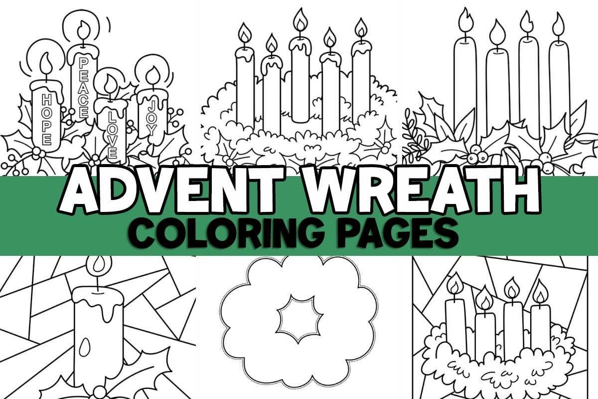Advent Wreath Coloring Pages (Free Printables) - The Best Ideas with Free Printable Advent Wreath Template