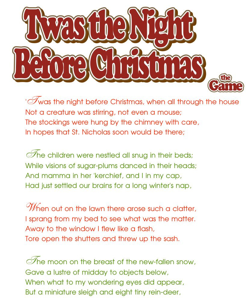 Akela&amp;#039;S Council Cub Scout Leader Training: Twas The Night Before regarding Twas The Night Before Christmas Printable Game
