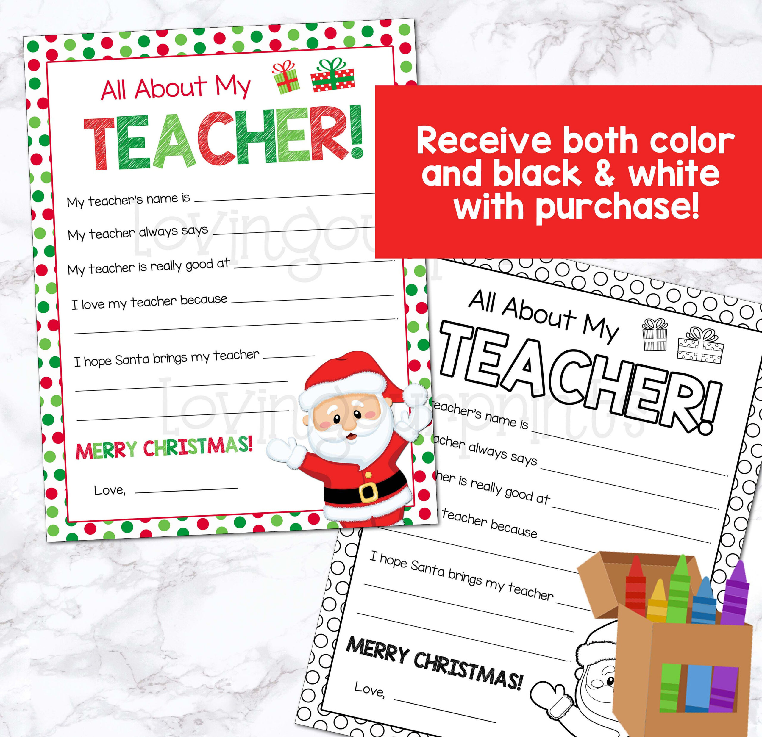 All About My Teacher Christmas, Teacher Christmas Gifts, Christmas intended for All About My Teacher Free Printable Christmas