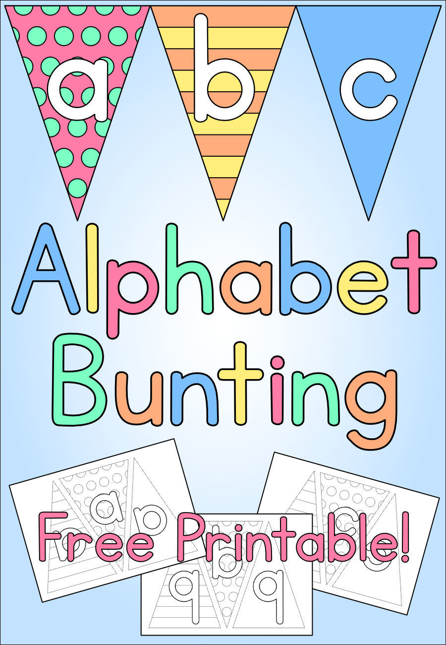 Alphabet Bunting Kids Craft – Free Printable | Mama Geek with Free Printable Bunting Letters Template