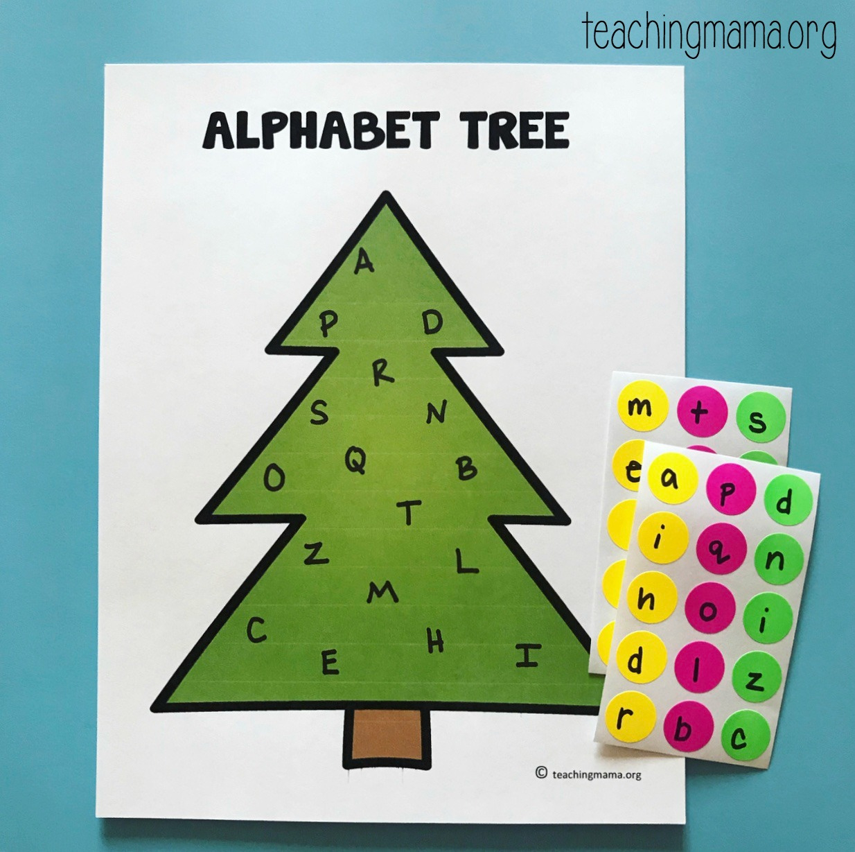 Alphabet Christmas Tree - Teaching Mama intended for Alphabet Christmas Tree Printable