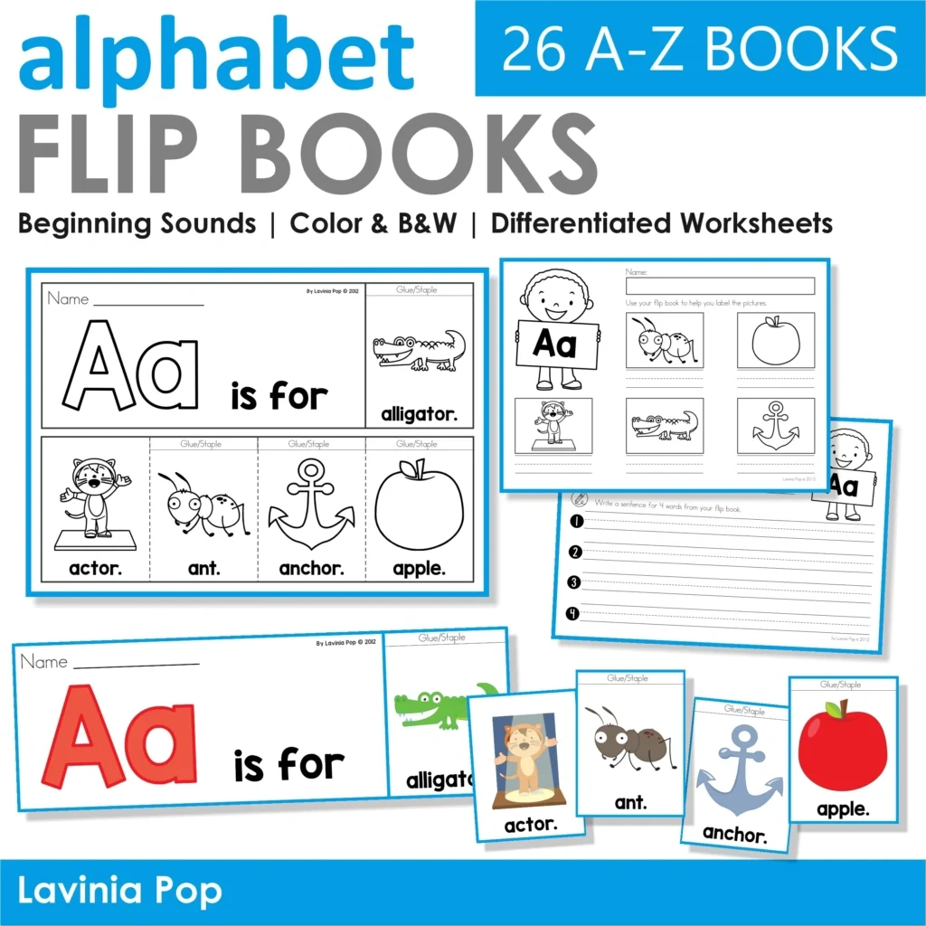 Alphabet Flip Books For Preschool And Kindergarten - In My World with Free Alphabet Flip Book Printable