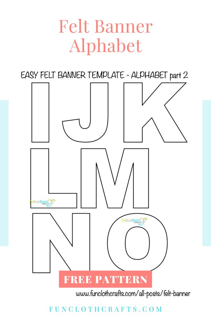 Alphabet For Felt Banner - Free in Free Printable Bunting Letters Template