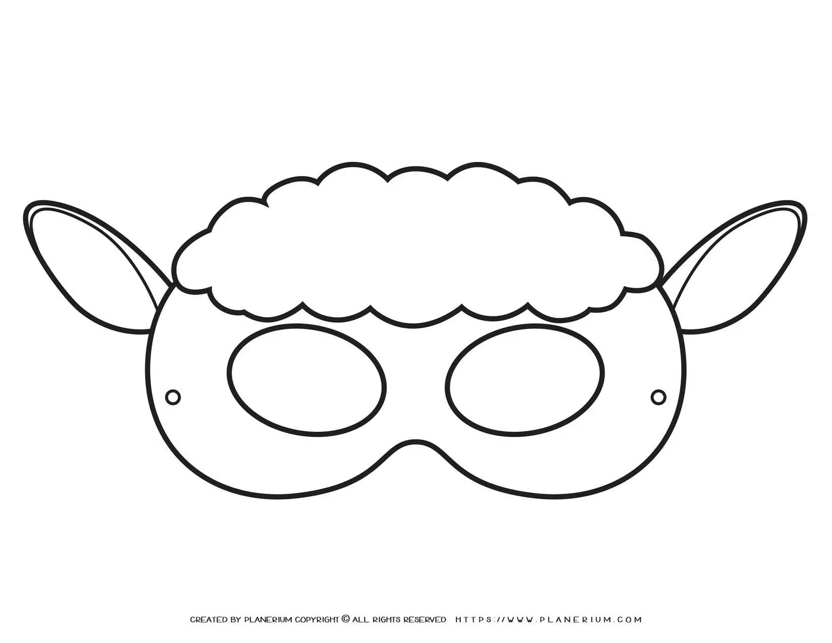 Animal Masks - Sheep Eye Mask | Planerium pertaining to Printable Sheep Mask Template