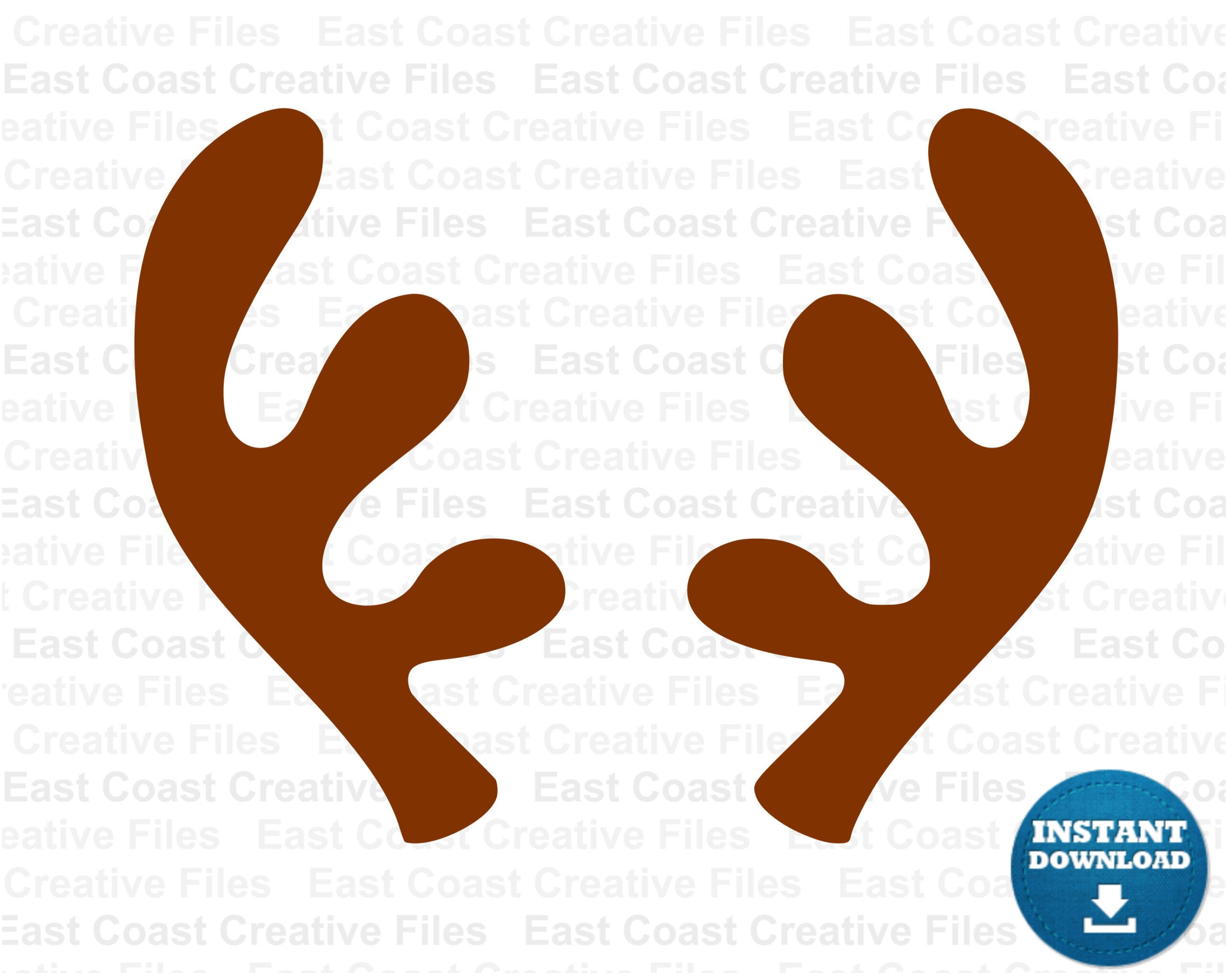 Antlers Svg, Deer Svg, Reindeer Antlers Svg, Dxf, Eps, Png Digital Download regarding Rudolph Antlers Printable