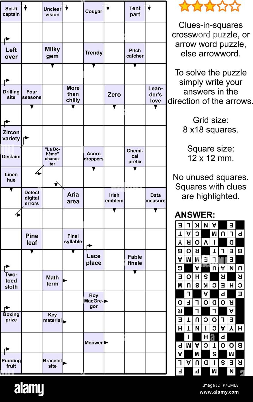 Arrow Word Puzzles Stock Vector Images - Alamy with Free Printable Arrow Word Puzzles