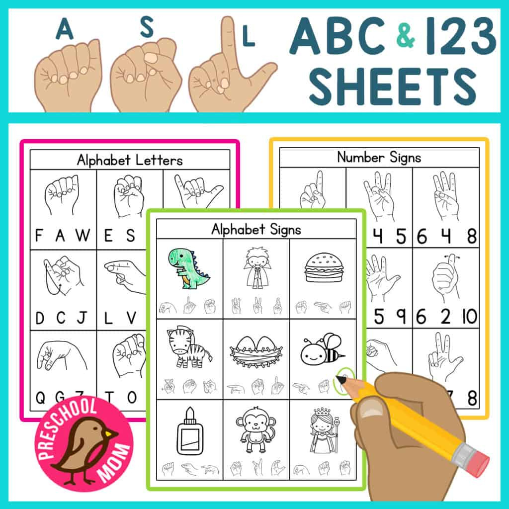 Asl Worksheets - Preschool Mom with regard to Free Sign Language Printables