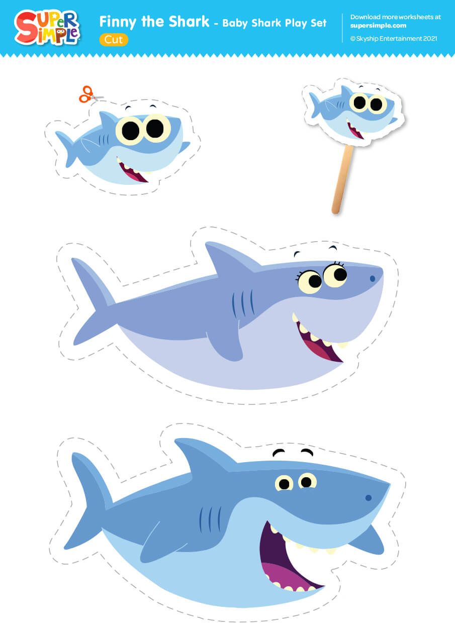 Baby Shark Play Set - Super Simple for Free Baby Shark Printables