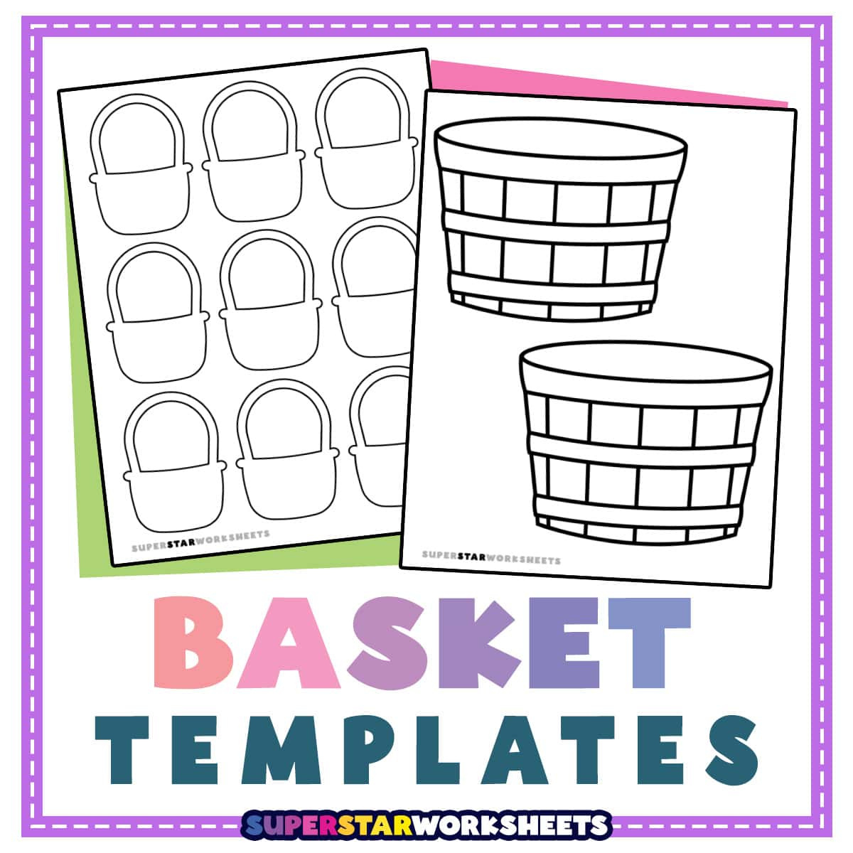 Basket Template (Free Printables) - Superstar Worksheets with regard to Christmas Basket Templates Printable