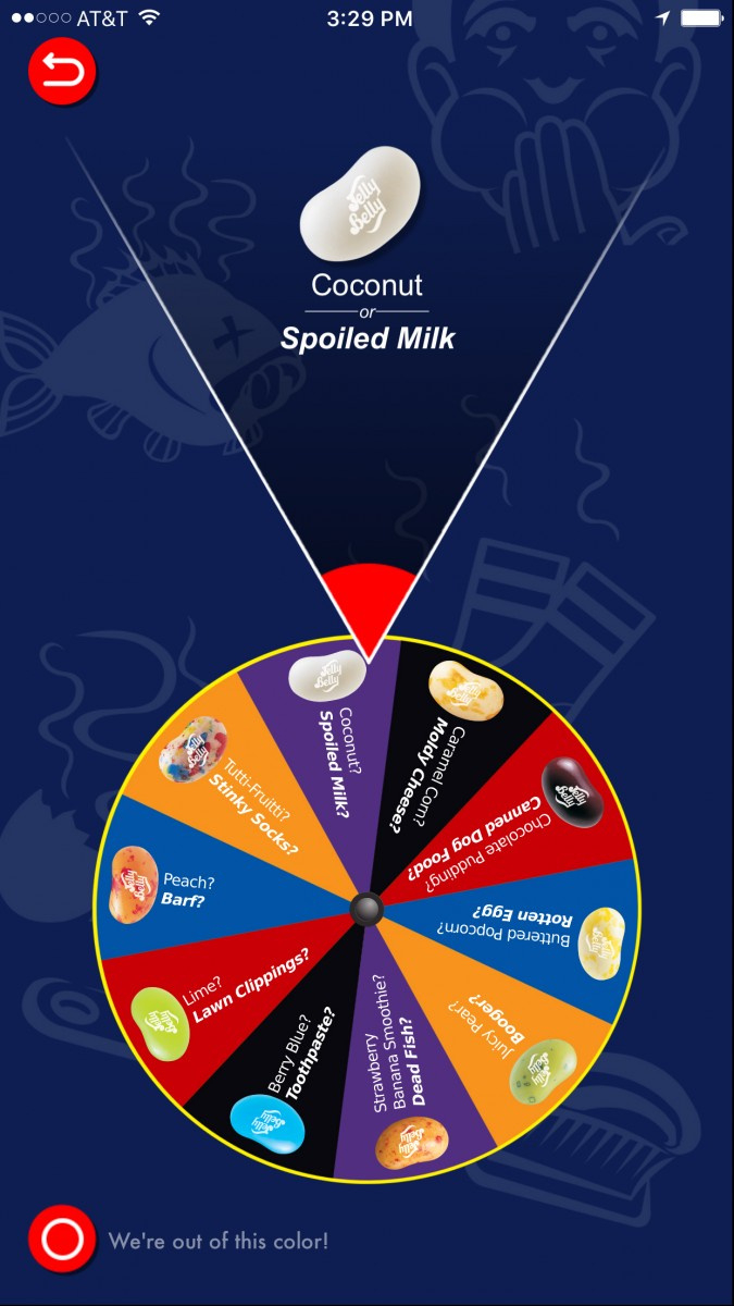 Beanboozled Mobile App Spinner Wheel inside Jelly Belly Flavor Chart Printable
